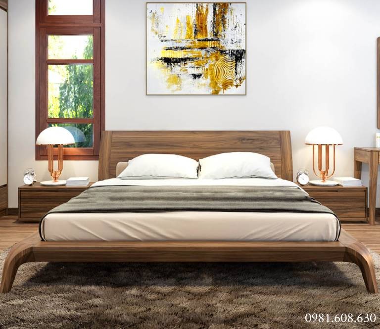 Giường Gỗ Óc Chó 4