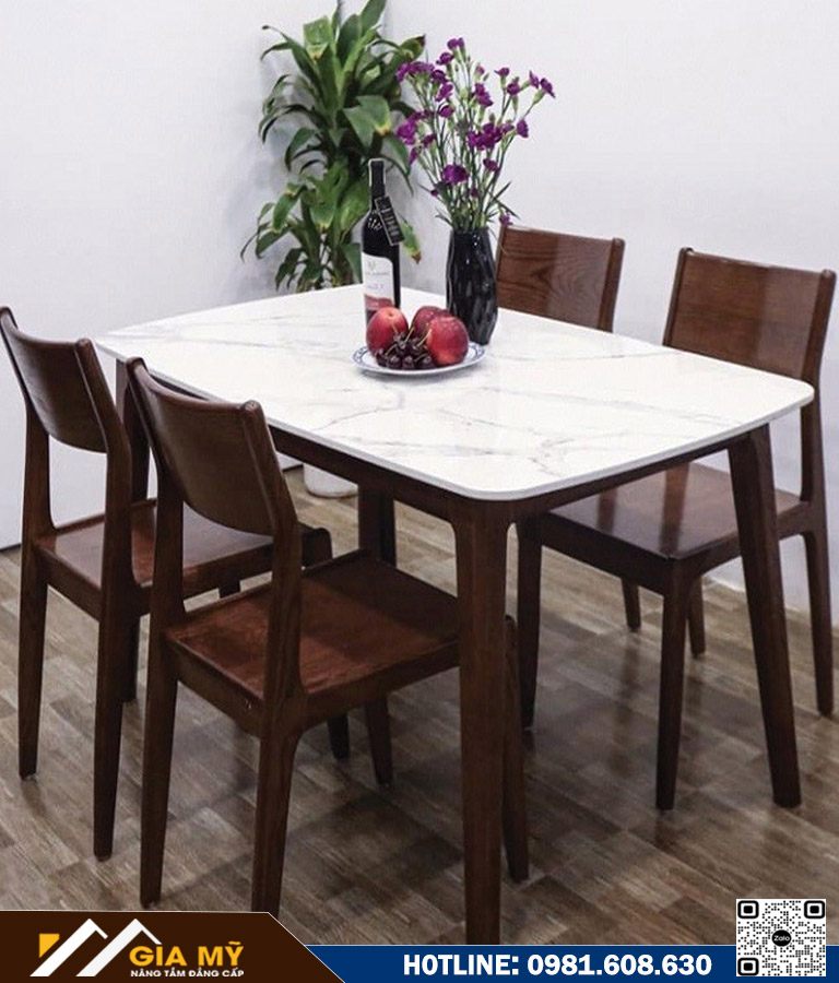 Mẫu bàn ăn 4 ghế dành cho gia đình, thiết kế bàn ghế phong cách hiện đại đầy, sáng tạo